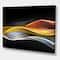 Designart - 3D Gold Silver Wave Design - Abstract Canvas art print